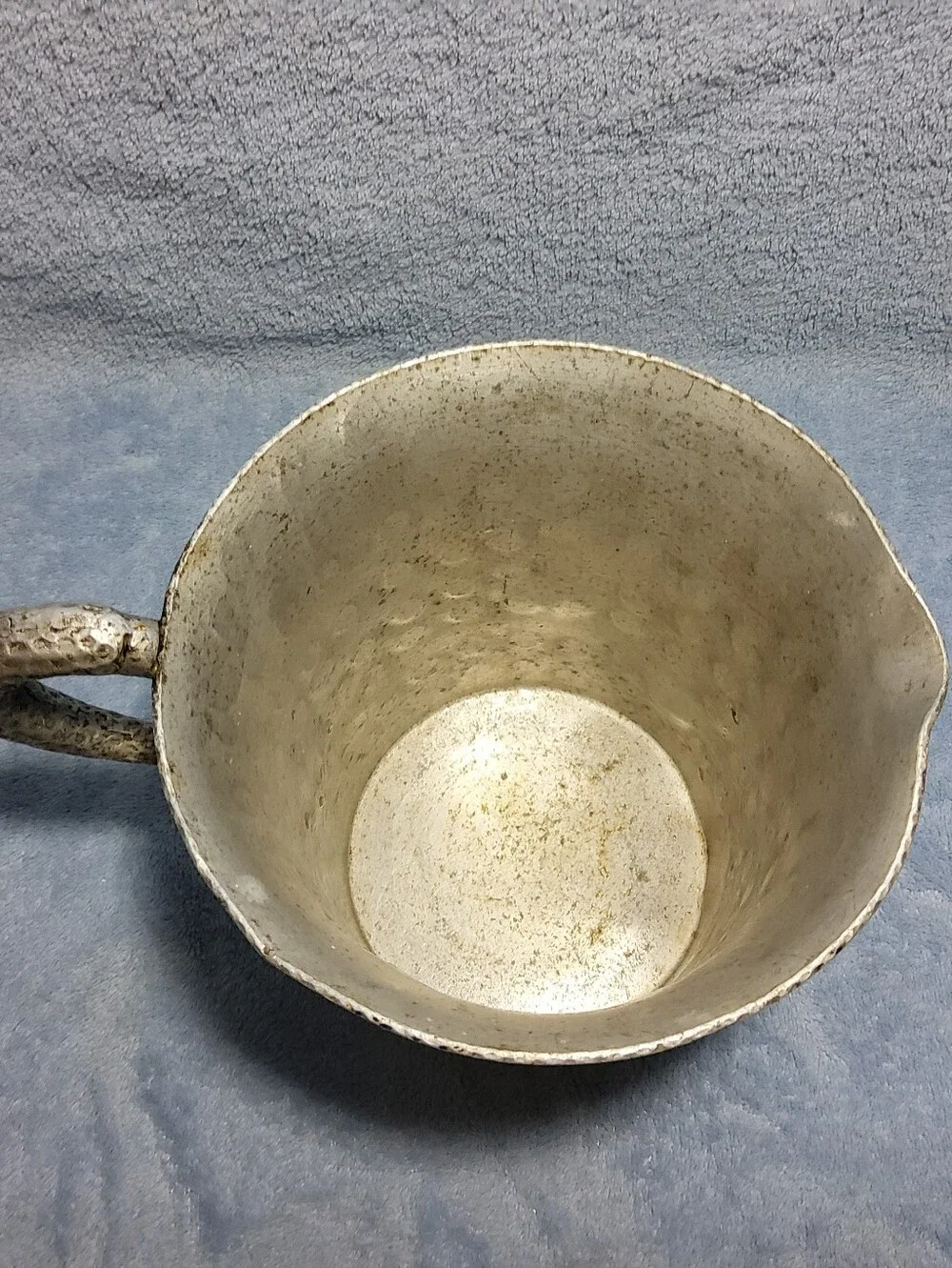 Vintage Canterbury Art Hammered Aluminum Water Pitcher W_ Handle 6